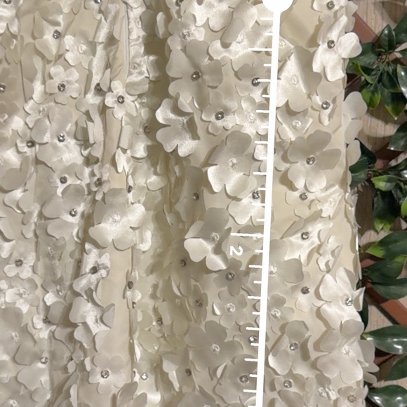 STINE GOYA White Textured Elena Floral Mini Dress Women’s Size XS - Picture 12 of 16